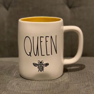Rae Dunn Queen Bee mug with yellow inside HTF